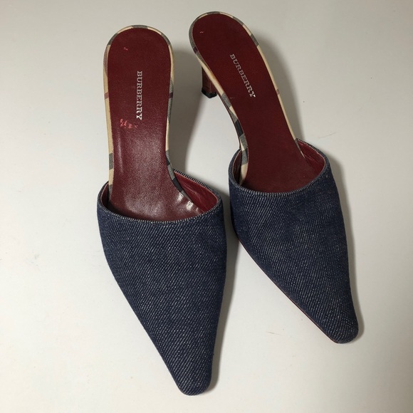 Burberry Kitten Heel Mules - Picture 1 of 4